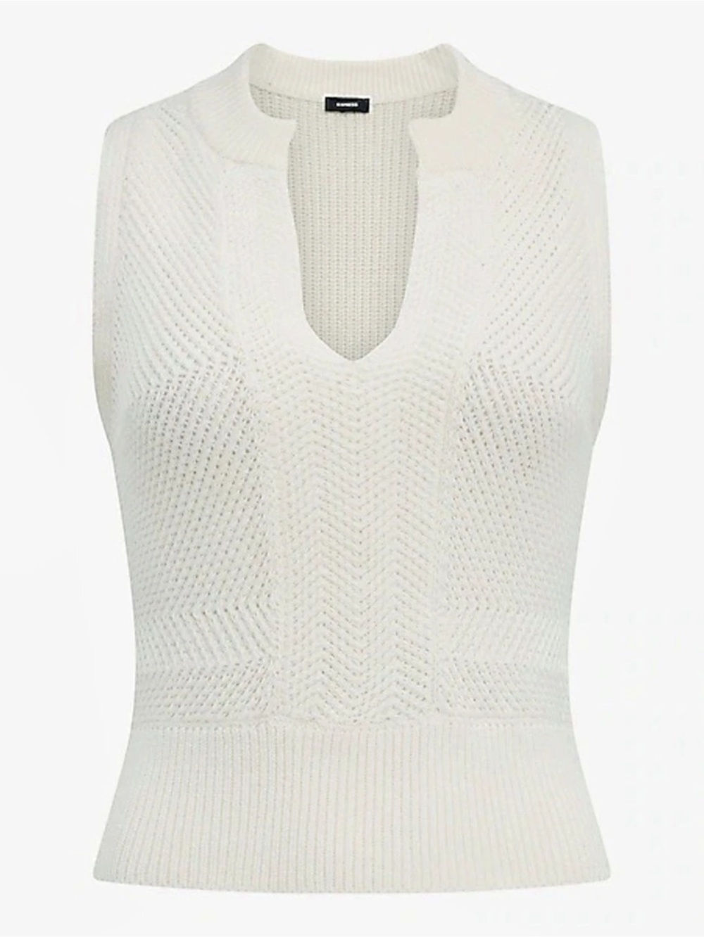 Express Cotton Knit V-Neck Vest Size Small